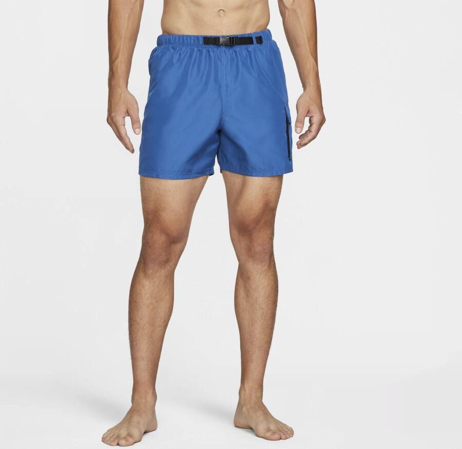 Nike Opvouwbare zwembroek met riem voor heren (13 cm) Blauw