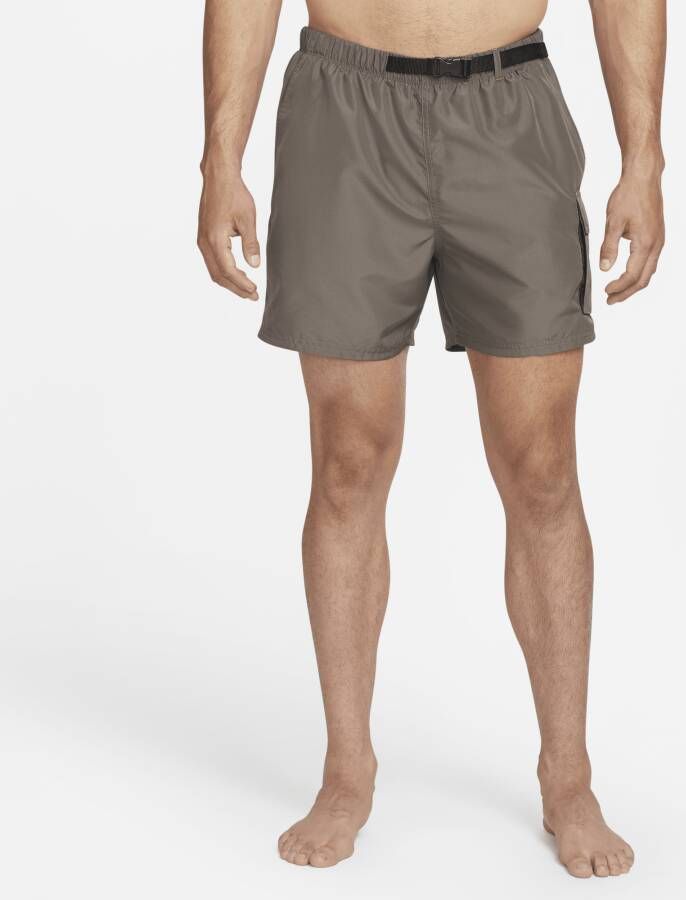Nike Opvouwbare zwembroek met riem voor heren (13 cm) Bruin