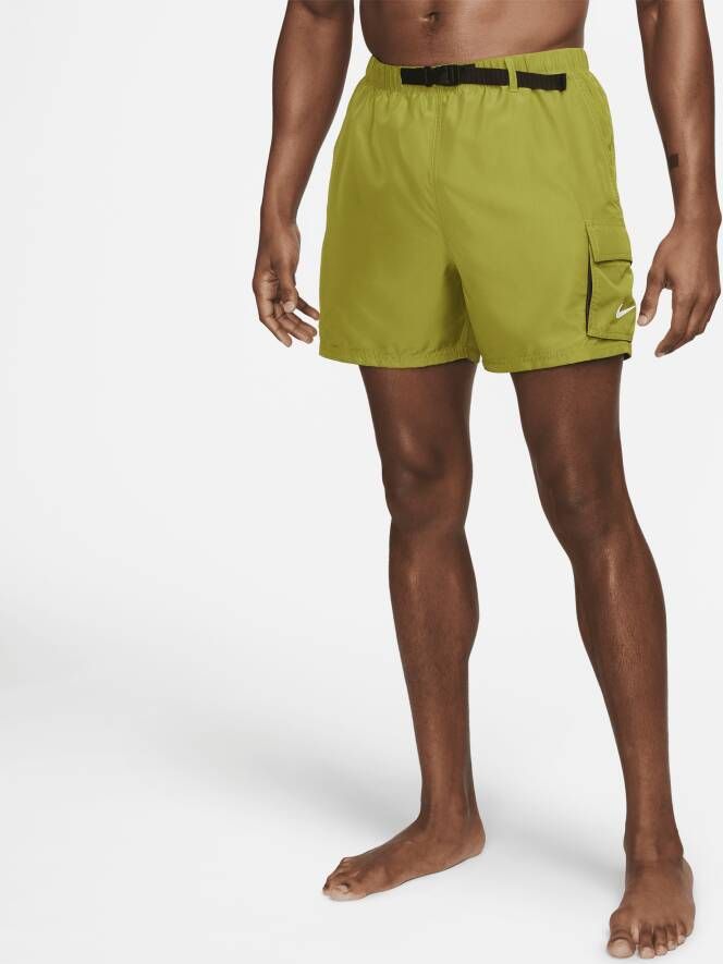 Nike Opvouwbare zwembroek met riem voor heren (13 cm) Groen
