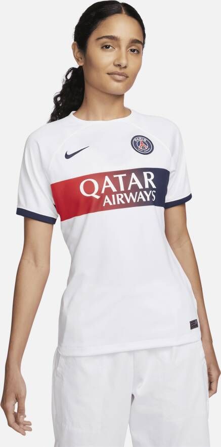 Nike Paris Saint-Germain 2023 24 Stadium Uit Dri-FIT voetbalshirt voor dames Wit