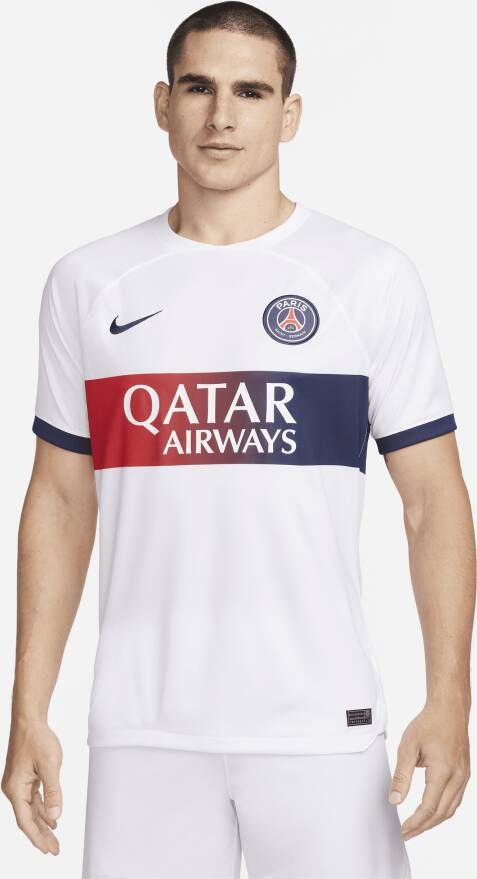 Nike Paris Saint-Germain 2023 24 Stadium Uit Dri-FIT voetbalshirt voor heren Wit