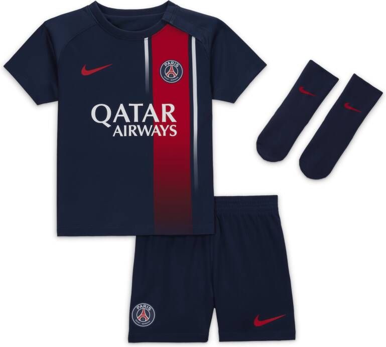 Nike Paris Saint-Germain 2023 24 Thuis Dri-FIT driedelig tenue voor baby's peuters Blauw