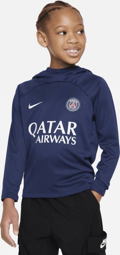 Nike Paris Saint-Germain Academy Pro Dri-FIT Voetbalhoodie voor kleuters Blauw