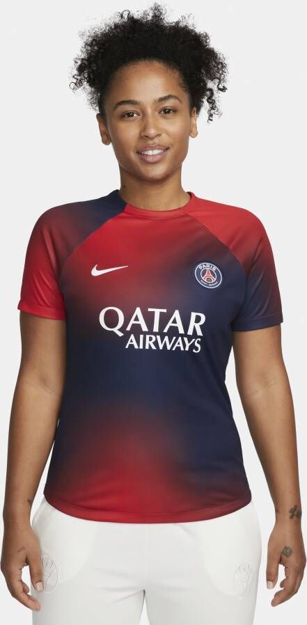 Nike Paris Saint-Germain Academy Pro Dri-FIT warming-uptop voor dames Blauw