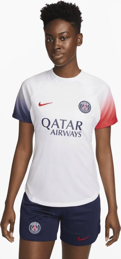 Nike Paris Saint-Germain Academy Pro Dri-FIT warming-uptop voor dames Wit