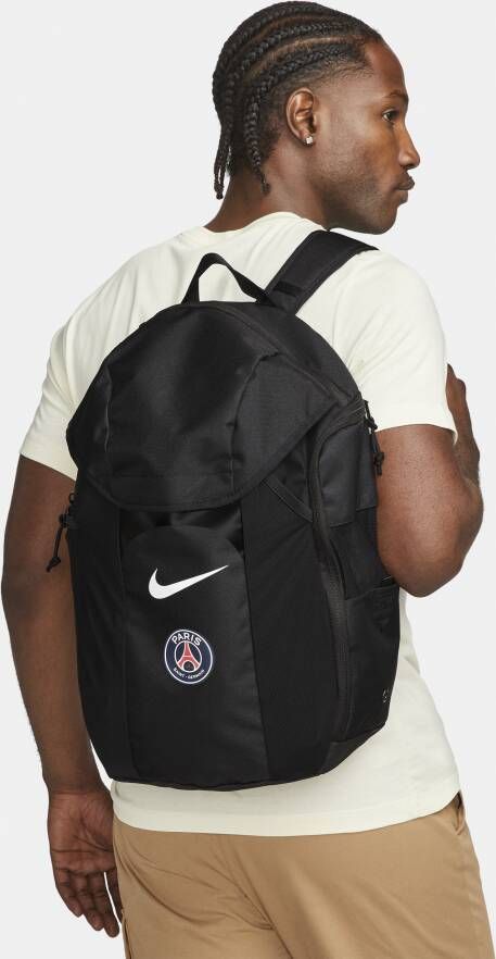 Nike Paris Saint-Germain Academy voetbalrugzak (30 liter) Zwart