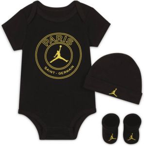 Nike Paris Saint-Germain Bodysuit Box Set Rompertjesset voor baby's (0-6 maanden) Zwart