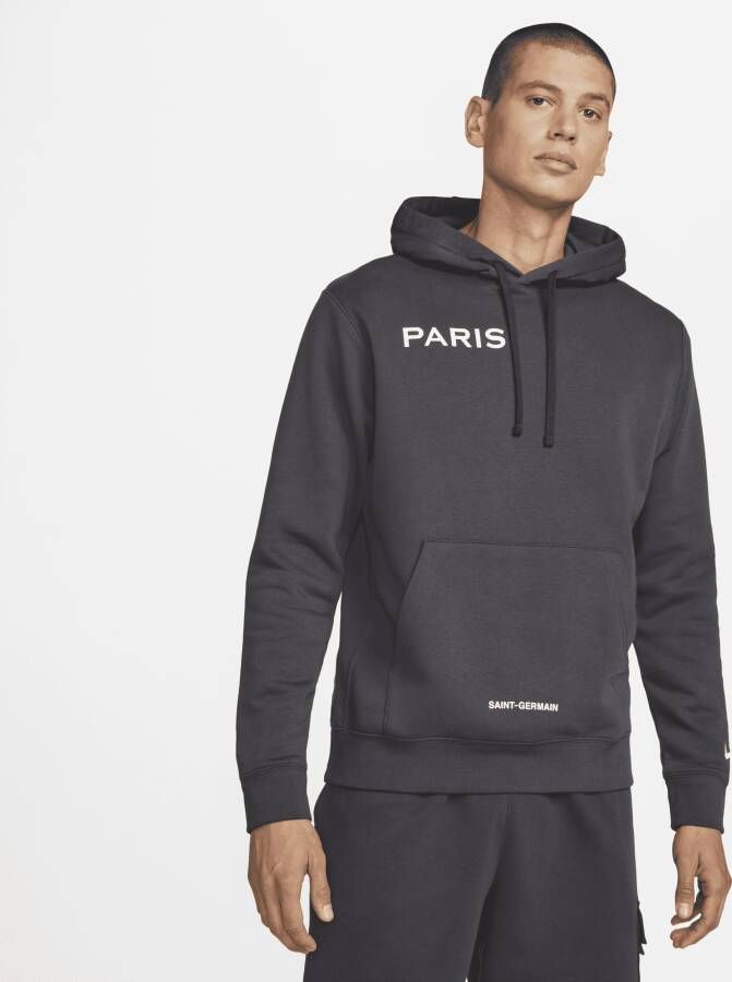 Nike Paris Saint-Germain Club Fleecehoodie voor heren Grijs