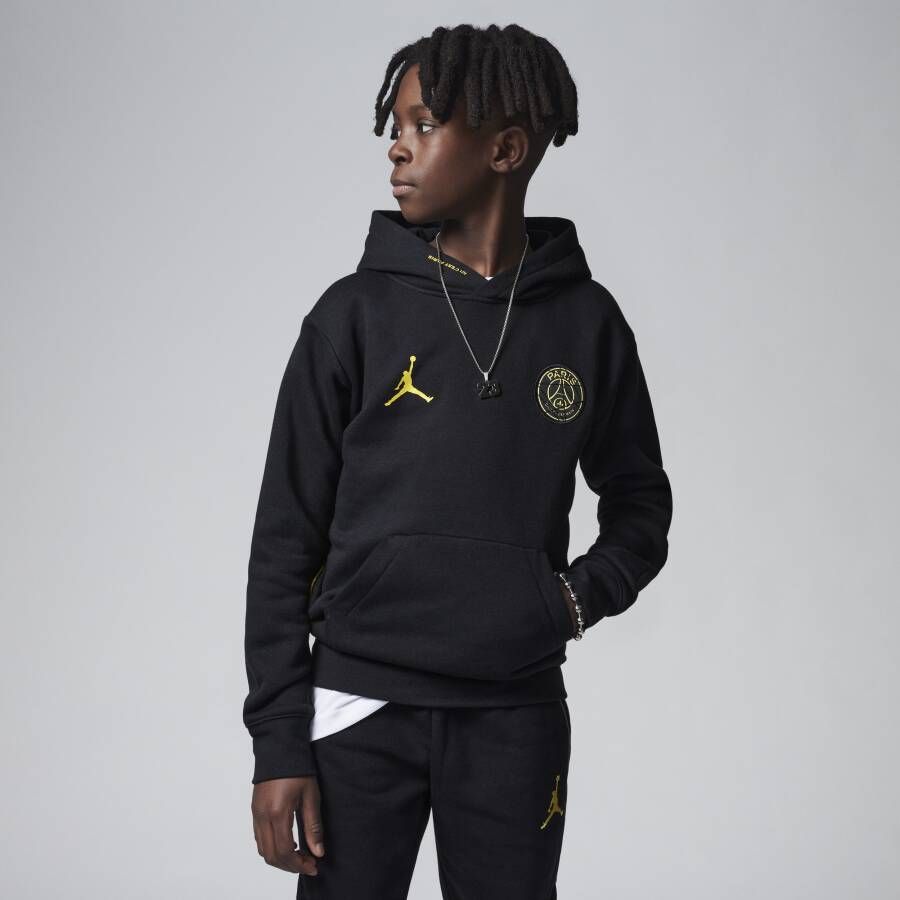 Nike Paris Saint-Germain Fleecehoodie voor kids Zwart