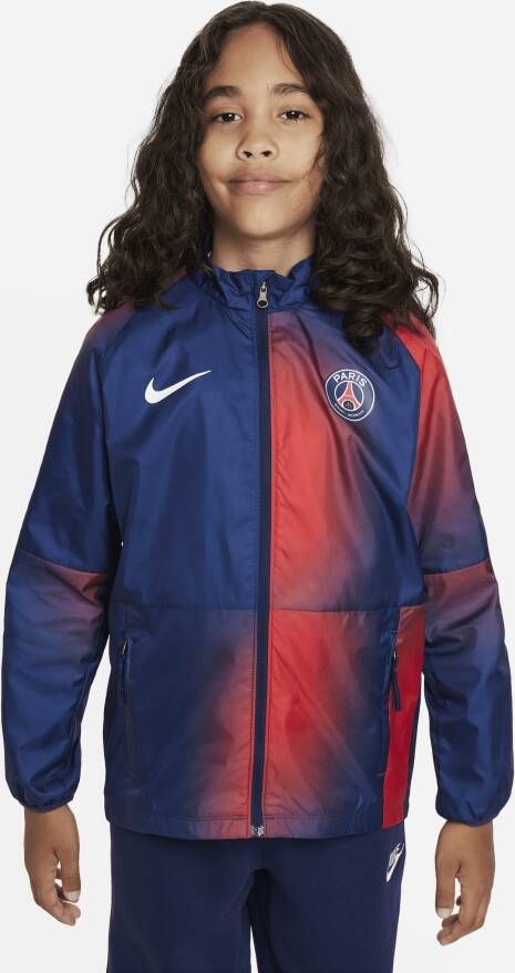 Nike Paris Saint-Germain Repel Academy AWF voetbaljack voor kids Blauw