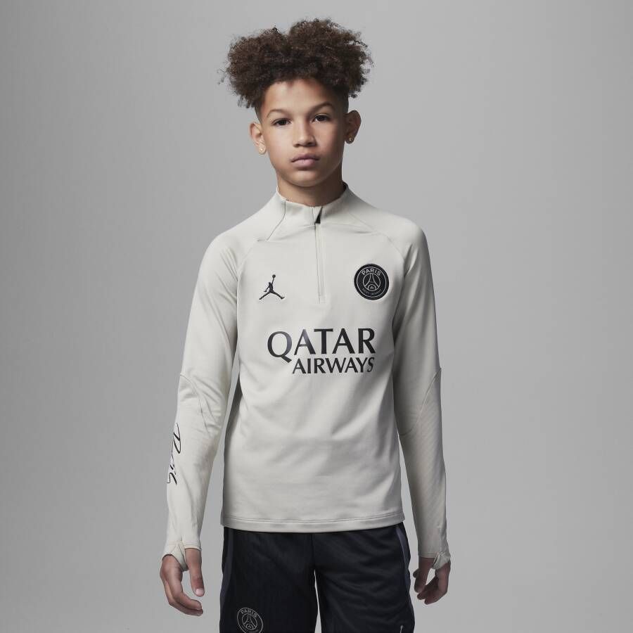 Nike Paris Saint-Germain Strike Derde Dri-FIT knit voetbaltrainingstop voor kids Bruin