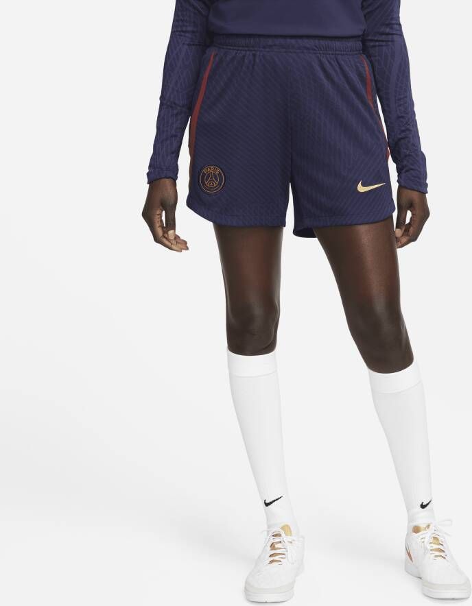 Nike Paris Saint-Germain Strike Dri-FIT knit voetbalshorts voor dames Blauw