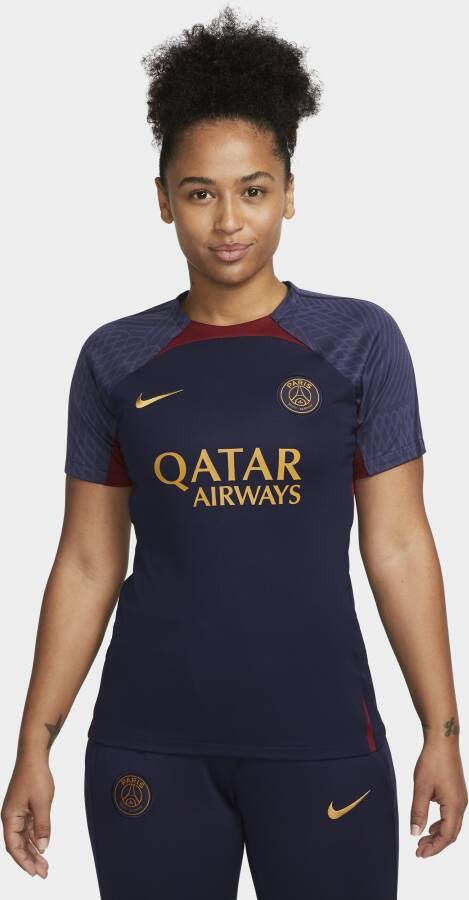 Nike Paris Saint-Germain Strike Dri-FIT knit voetbaltop voor dames Blauw