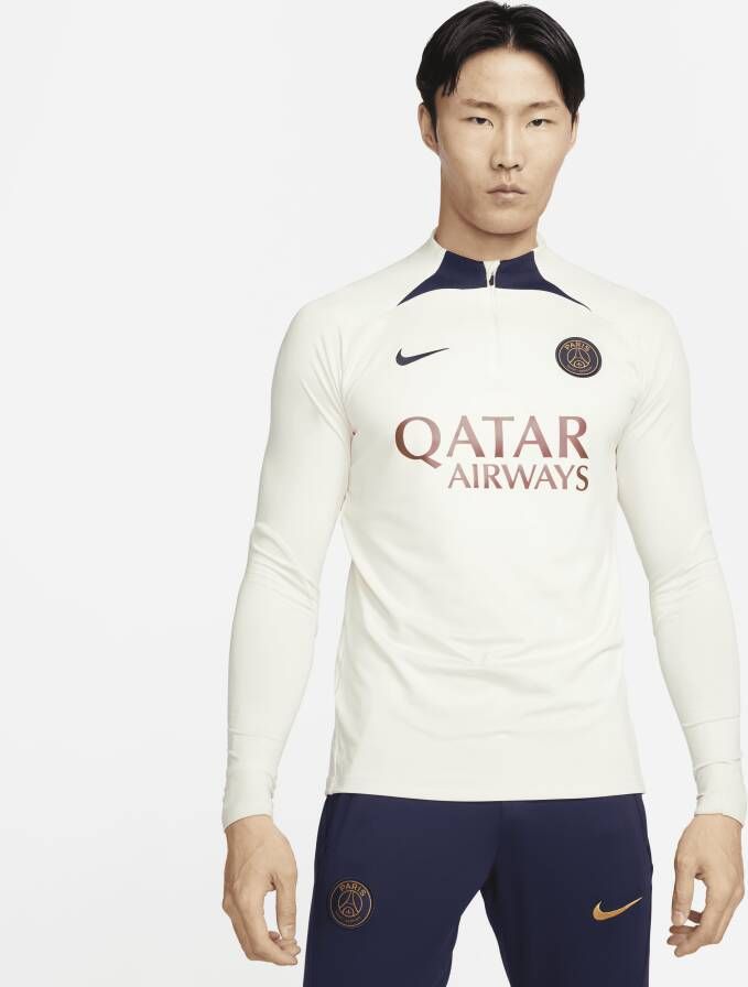 Nike Paris Saint-Germain Strike Dri-FIT voetbaltrainingstop voor heren Wit