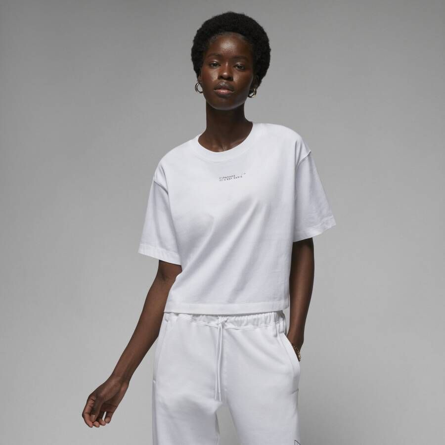 Nike Paris Saint-Germain T-shirt met recht design en graphic voor dames Wit