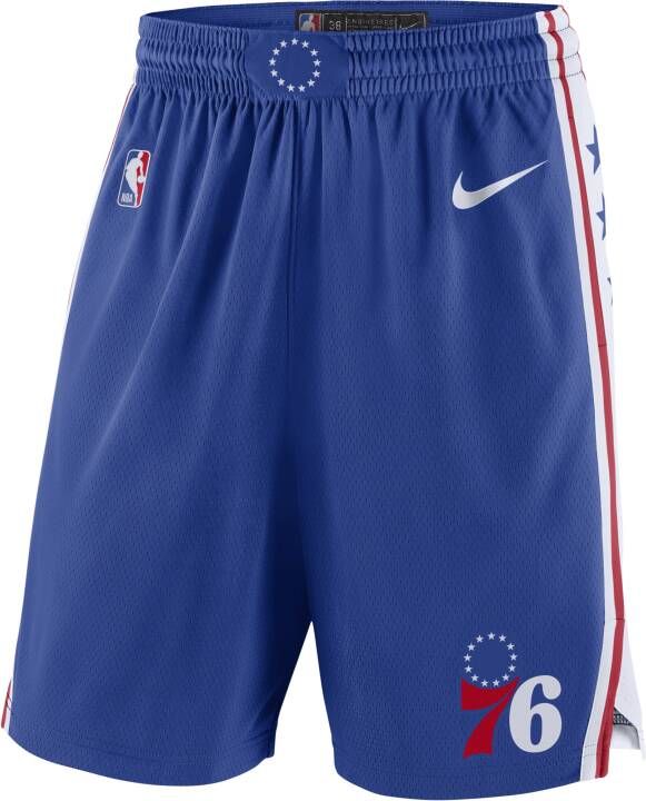 Nike Philadelphia 76ers Icon Edition Swingman NBA-herenshorts Blauw