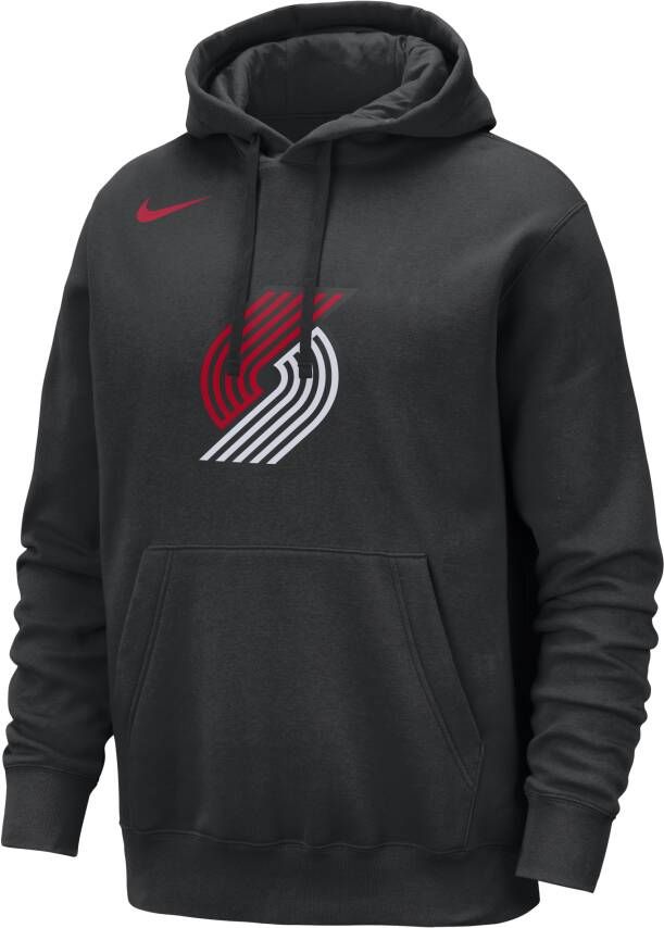 Nike Portland Trail Blazers Club NBA-hoodie voor heren Zwart