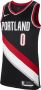 Nike Portland Trail Blazers Icon Edition 2022 23 Dri-FIT Swingman NBA-jersey voor heren Zwart - Thumbnail 1