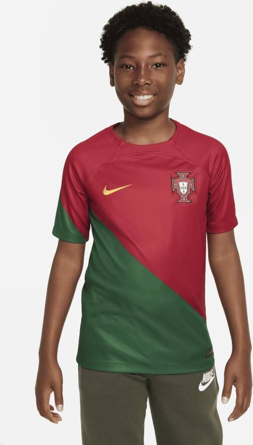 Nike Portugal 2022 23 Stadium Thuis Dri-FIT voetbalshirt voor kids Rood
