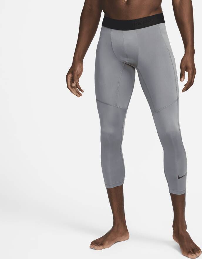 Nike Pro Dri-FIT 3 4-fitnesstights voor heren Grijs