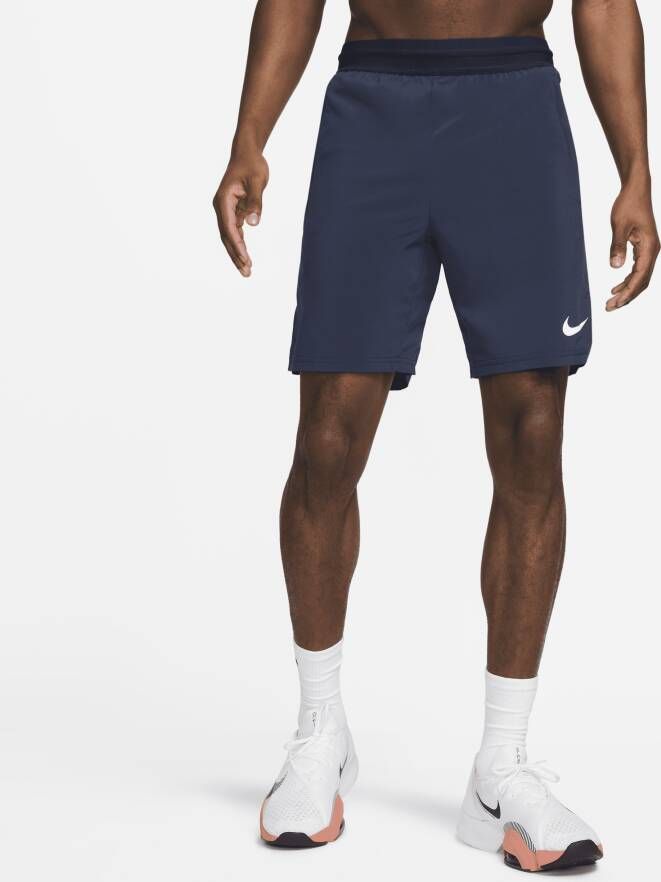 Nike Pro Dri-FIT Flex Vent Max Trainingsshorts voor heren (20 5 cm) Blauw
