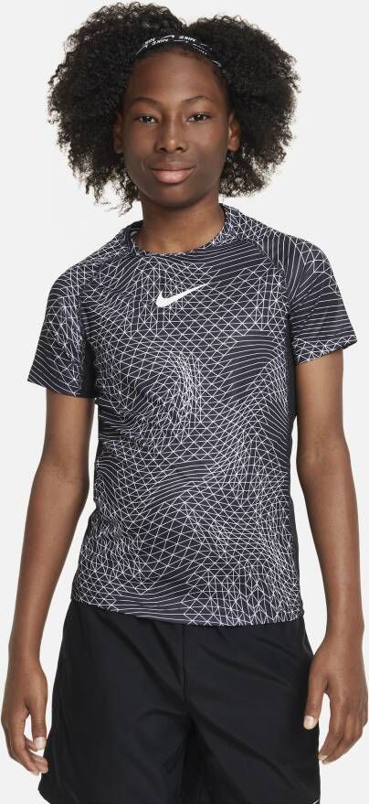 Nike Pro Dri-FIT Jongenstop met korte mouwen Zwart