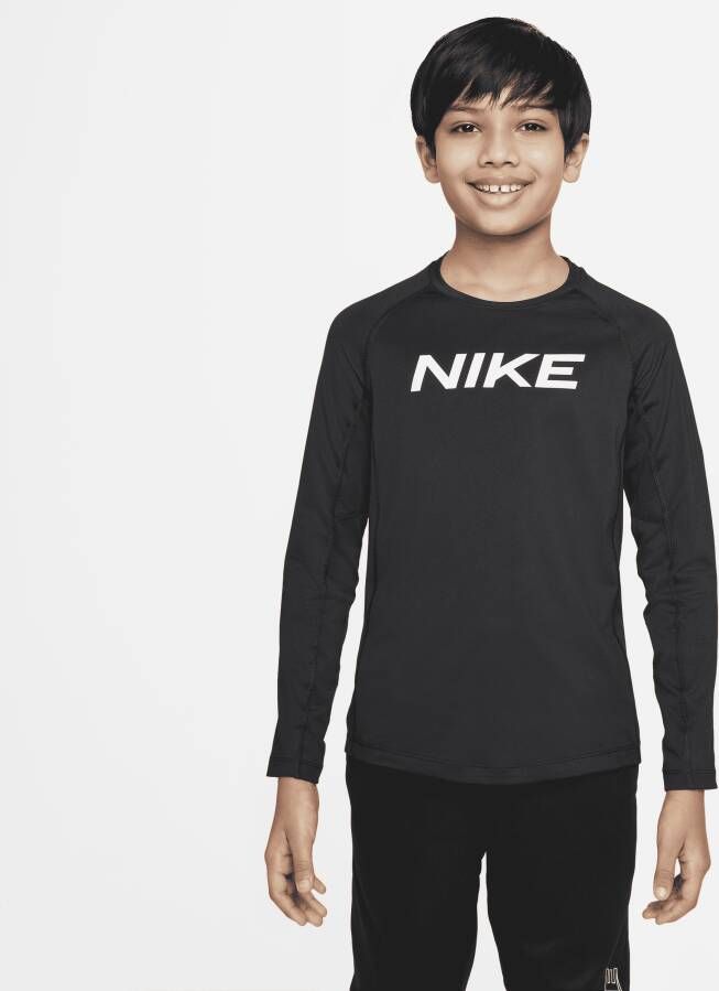 Nike Hardloopshirt Zwart Jongens T-shirt met lange mouwen