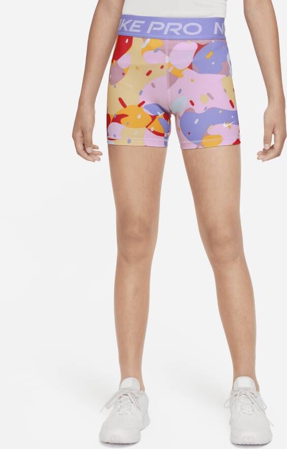 Nike Pro Dri-FIT Meisjesshorts (8 cm) Paars
