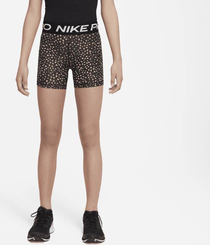 Nike Pro Dri-FIT Meisjesshorts (8 cm) Zwart