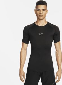 Nike Pro Dri-FIT strakke fitnesstop met korte mouwen voor heren Zwart