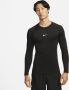 Nike Pro Dri-FIT strakke fitnesstop met lange mouwen voor heren Zwart - Thumbnail 1