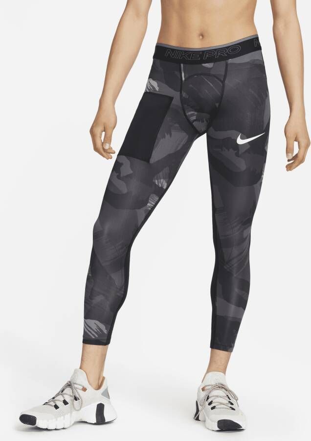 Nike Pro Dri-FIT Tights met camouflageprint voor heren Zwart