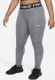 Nike Pro Dri-FIT legging voor meisjes (Ruimere maten) Grijs - Thumbnail 1