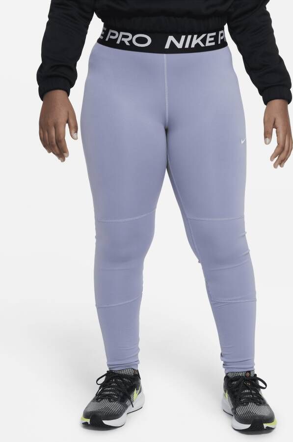 Nike Pro Dri-FIT legging voor meisjes (Ruimere maten) Paars