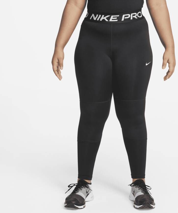Nike Pro Dri-FIT legging voor meisjes (Ruimere maten) Zwart