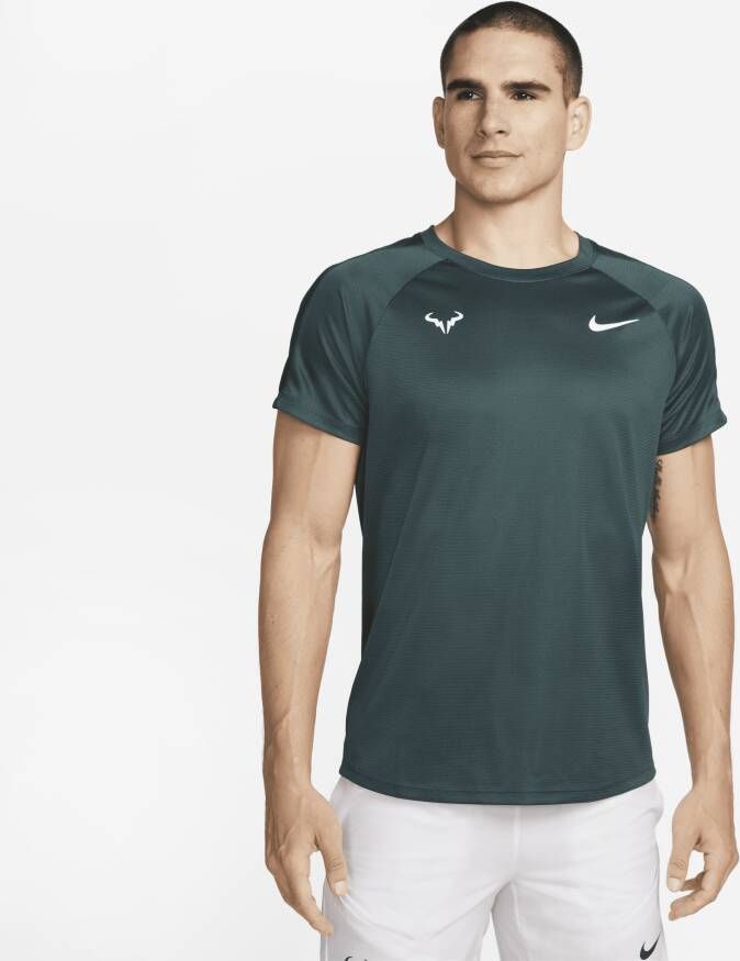 Nike Rafa Challenger Dri-FIT tennistop met korte mouwen voor heren Groen