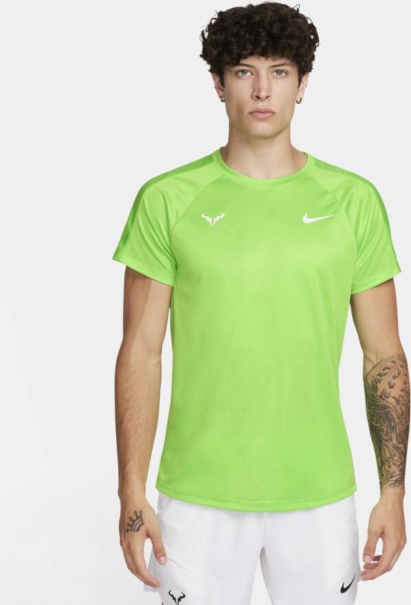 Nike Rafa Challenger Dri-FIT tennistop met korte mouwen voor heren Groen