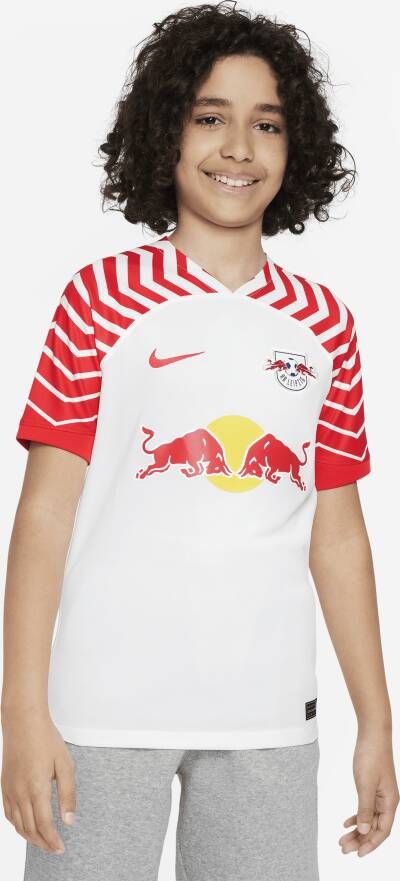 Nike RB Leipzig 2023 24 Stadium Thuis Dri-FIT voetbalshirt voor oudere kids Wit