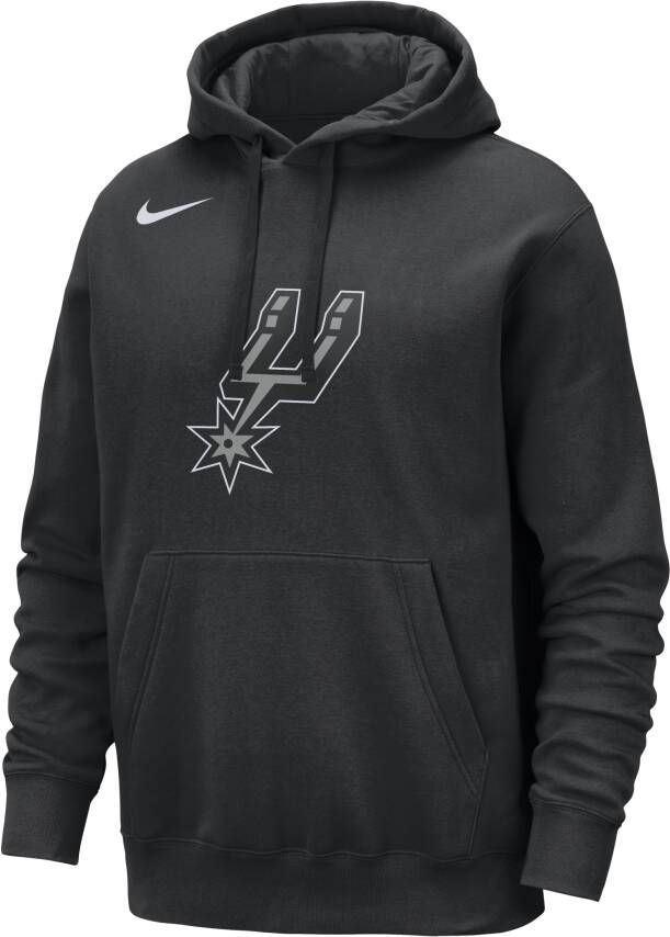 Nike San Antonio Spurs Club NBA-hoodie voor heren Zwart