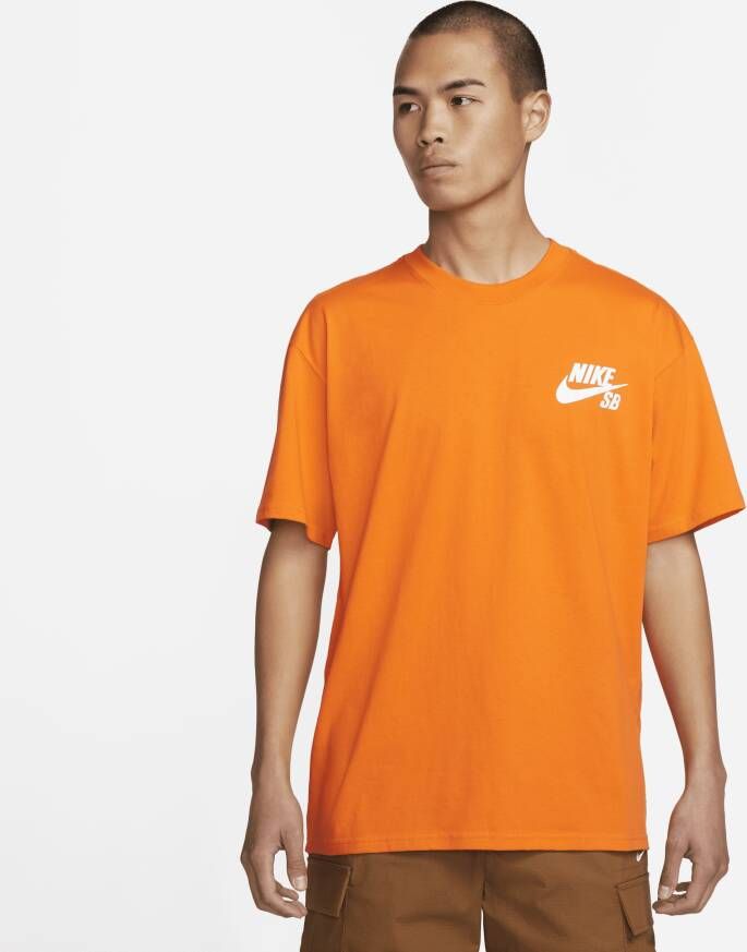 Nike SB Skateshirt met logo Oranje