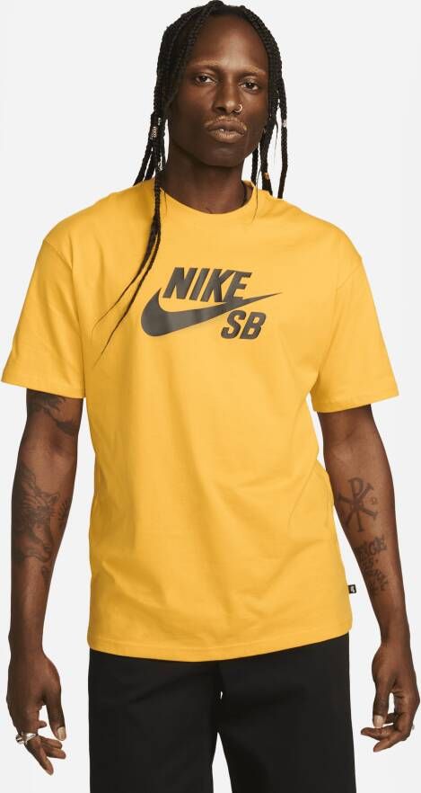 Nike SB Skateshirt met logo voor heren Geel