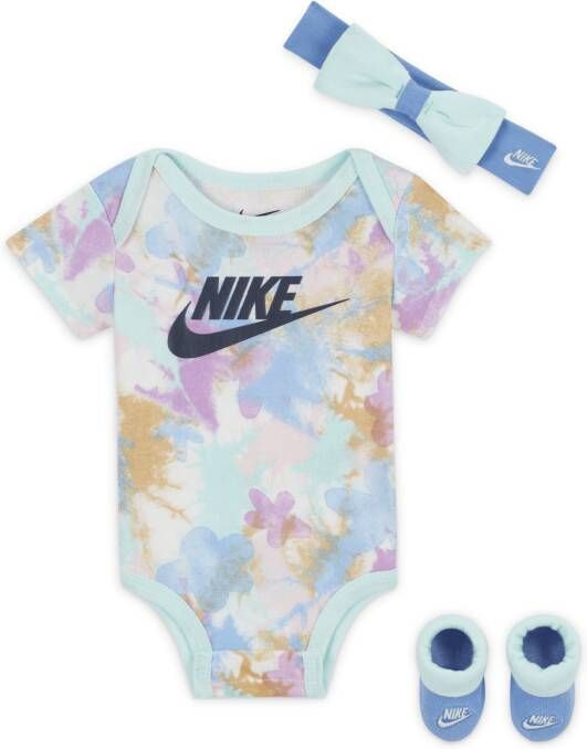 Nike Sci Dye 3-Piece Boxed Set driedelige babyset Wit