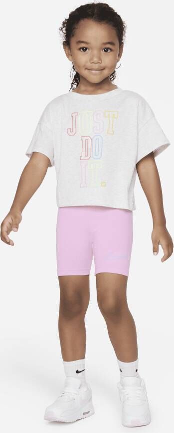 Nike Set met T-shirt en shorts voor kleuters Roze