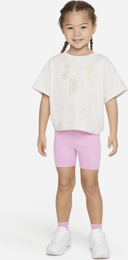 Nike Set met T-shirt en shorts voor peuters Roze