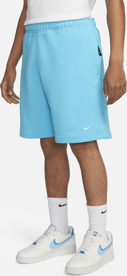 Nike Solo Swoosh Fleeceshorts Blauw