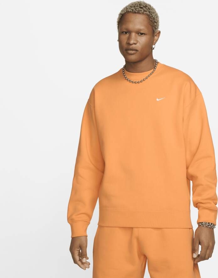 Nike Solo Swoosh Fleecetop met ronde hals voor heren Oranje