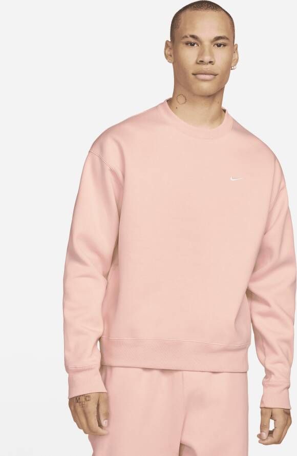 Nike Solo Swoosh Fleecetop met ronde hals voor heren Roze