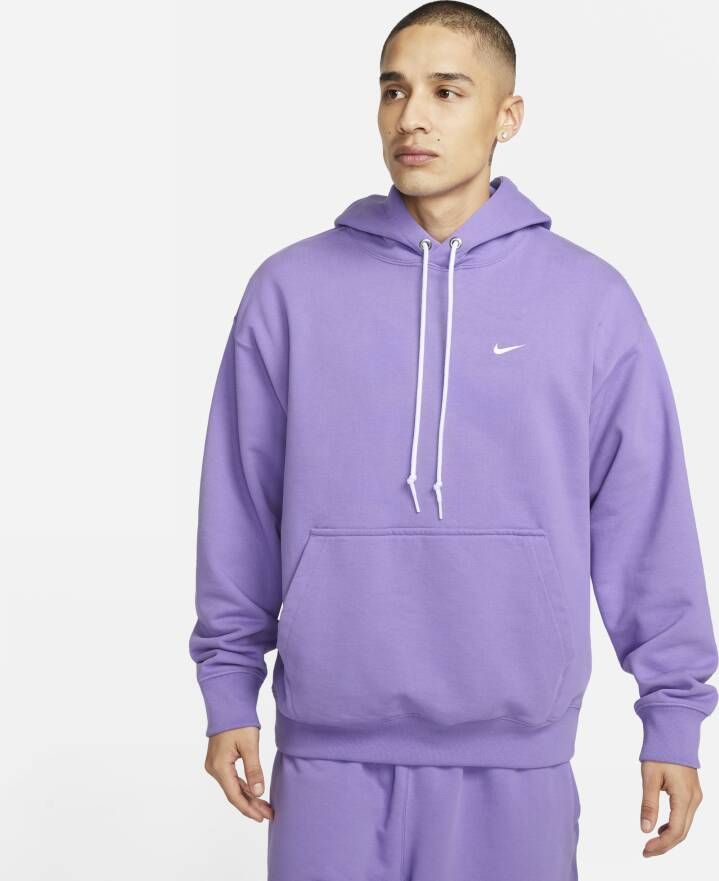 Nike Solo Swoosh hoodie van sweatstof voor heren Paars