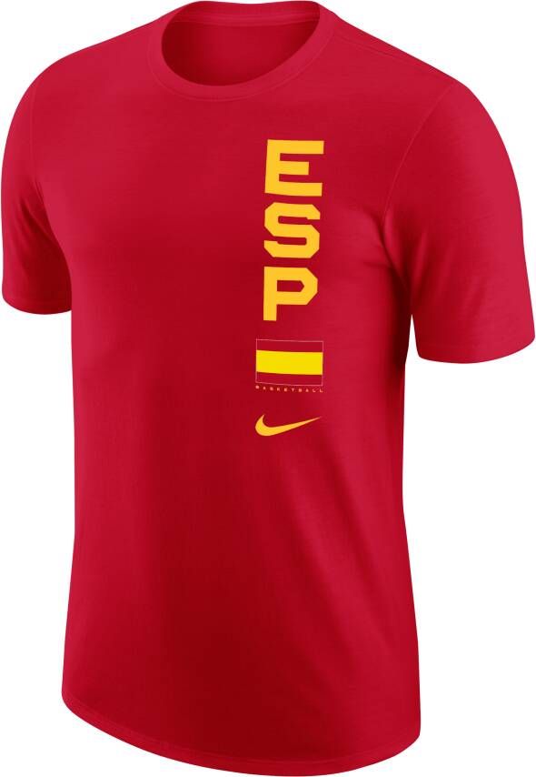 Nike Spanje Dri-FIT Teamshirt voor basketbal voor heren Rood