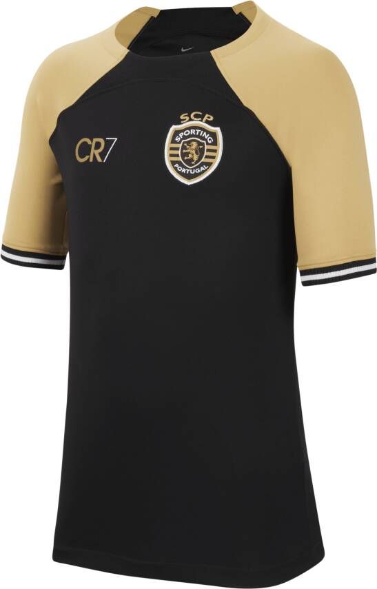 Nike Sporting CP x CR7 2023 24 Stadium Dri-FIT voetbalshirt voor kids Zwart